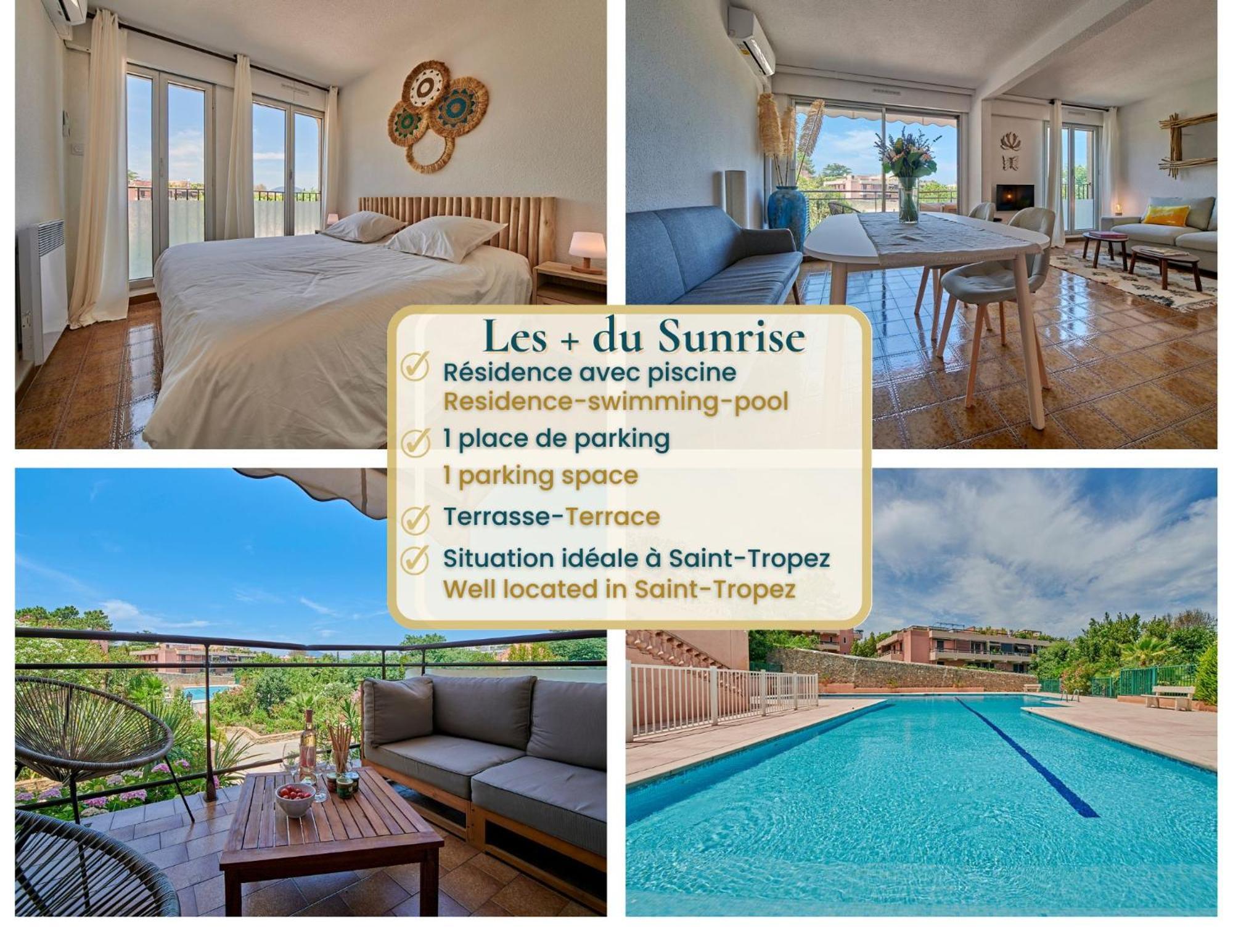 Sunrise -Swimming-Pool-Saint-Tropez Center-Parking Exterior foto